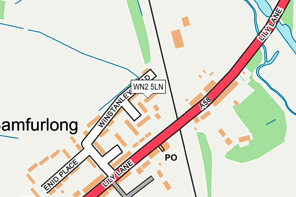 WN2 5LN map - OS OpenMap – Local (Ordnance Survey)
