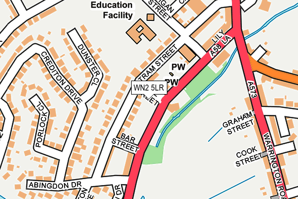 WN2 5LR map - OS OpenMap – Local (Ordnance Survey)