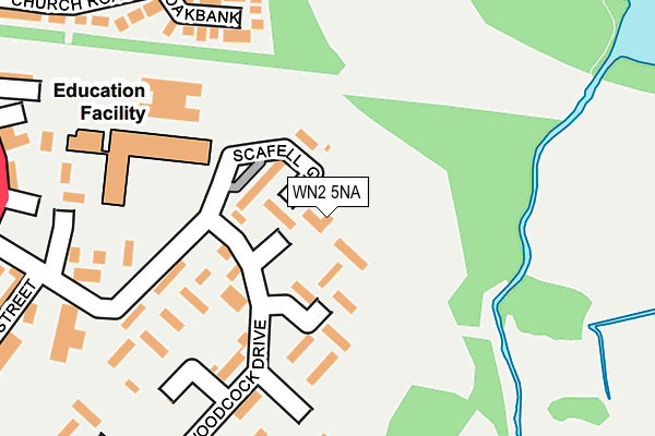 WN2 5NA map - OS OpenMap – Local (Ordnance Survey)