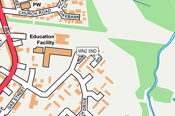 WN2 5ND map - OS OpenMap – Local (Ordnance Survey)