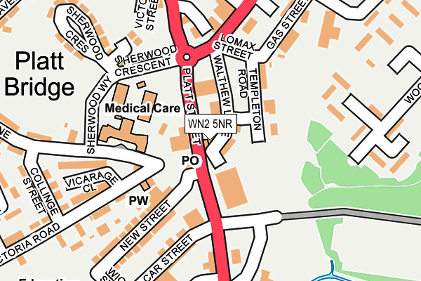WN2 5NR map - OS OpenMap – Local (Ordnance Survey)