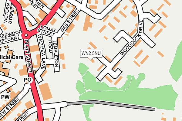 WN2 5NU map - OS OpenMap – Local (Ordnance Survey)