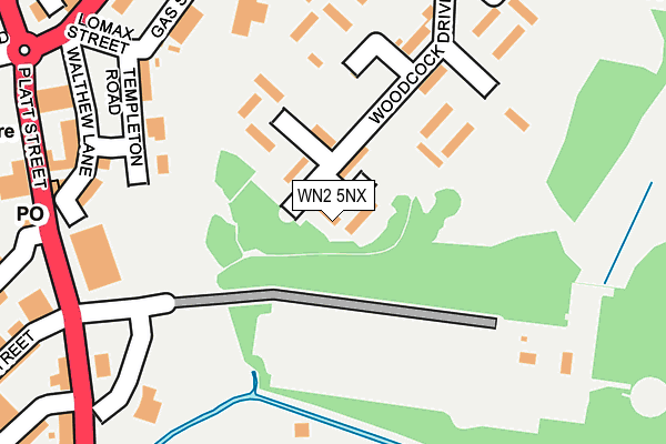 WN2 5NX map - OS OpenMap – Local (Ordnance Survey)