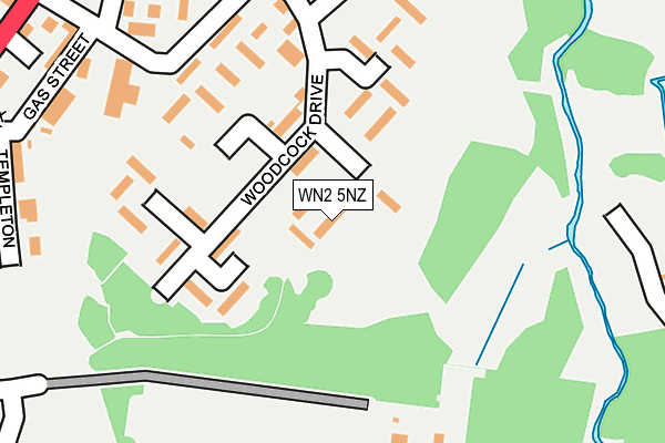 WN2 5NZ map - OS OpenMap – Local (Ordnance Survey)