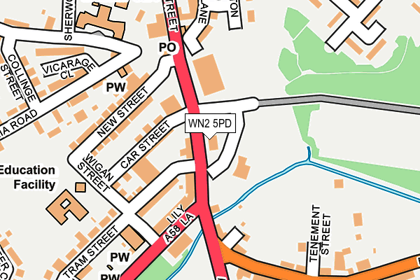WN2 5PD map - OS OpenMap – Local (Ordnance Survey)