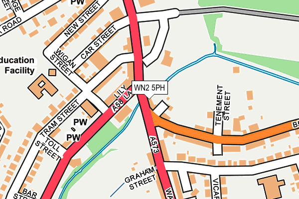 WN2 5PH map - OS OpenMap – Local (Ordnance Survey)