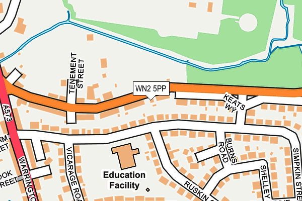 WN2 5PP map - OS OpenMap – Local (Ordnance Survey)