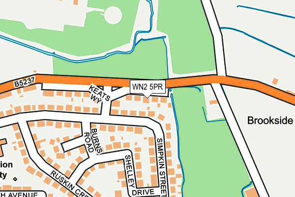 WN2 5PR map - OS OpenMap – Local (Ordnance Survey)