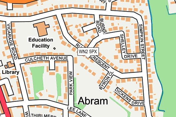 WN2 5PX map - OS OpenMap – Local (Ordnance Survey)
