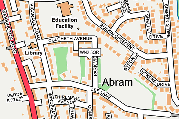 WN2 5QR map - OS OpenMap – Local (Ordnance Survey)