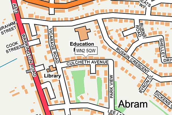WN2 5QW map - OS OpenMap – Local (Ordnance Survey)