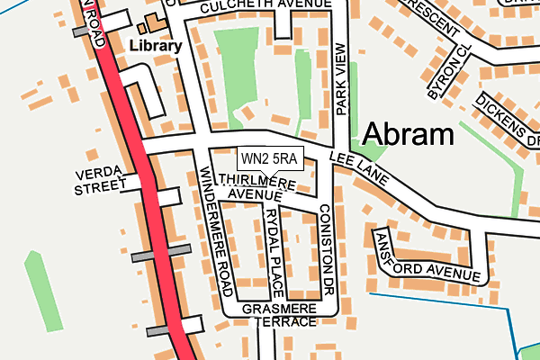 WN2 5RA map - OS OpenMap – Local (Ordnance Survey)