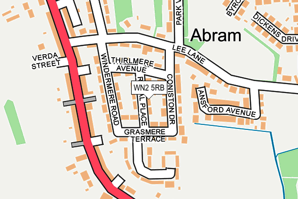 WN2 5RB map - OS OpenMap – Local (Ordnance Survey)