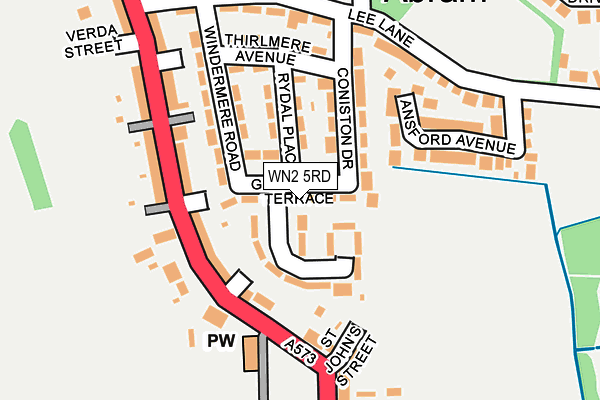 WN2 5RD map - OS OpenMap – Local (Ordnance Survey)