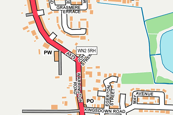 WN2 5RH map - OS OpenMap – Local (Ordnance Survey)