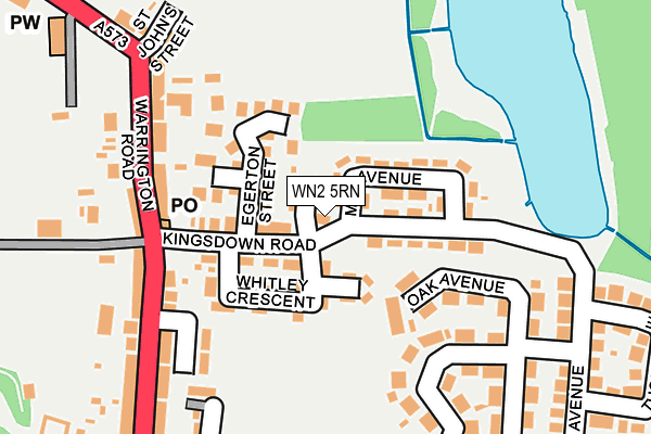WN2 5RN map - OS OpenMap – Local (Ordnance Survey)