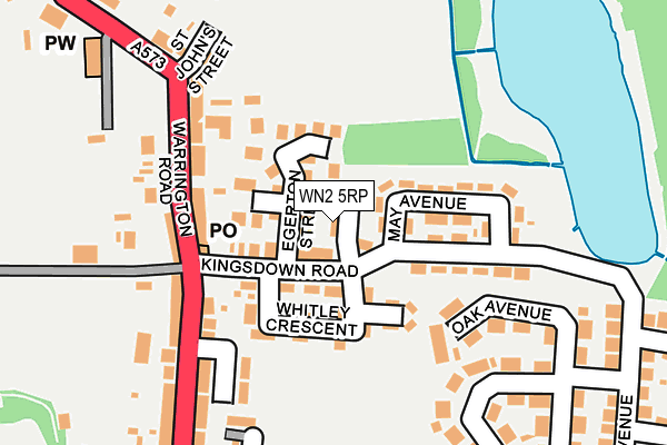WN2 5RP map - OS OpenMap – Local (Ordnance Survey)