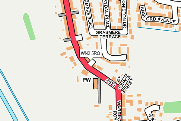 WN2 5RQ map - OS OpenMap – Local (Ordnance Survey)