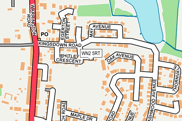 WN2 5RT map - OS OpenMap – Local (Ordnance Survey)