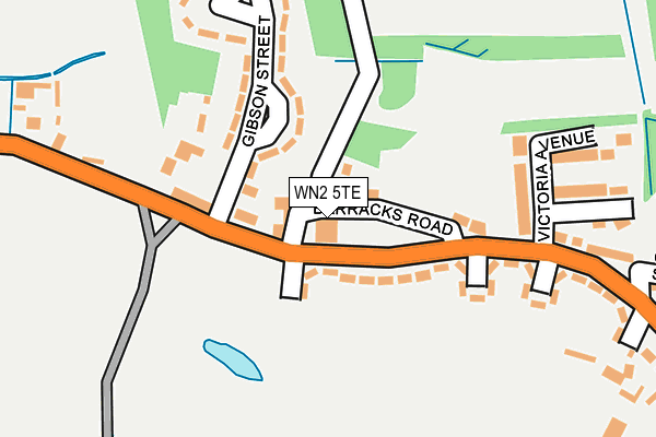 WN2 5TE map - OS OpenMap – Local (Ordnance Survey)