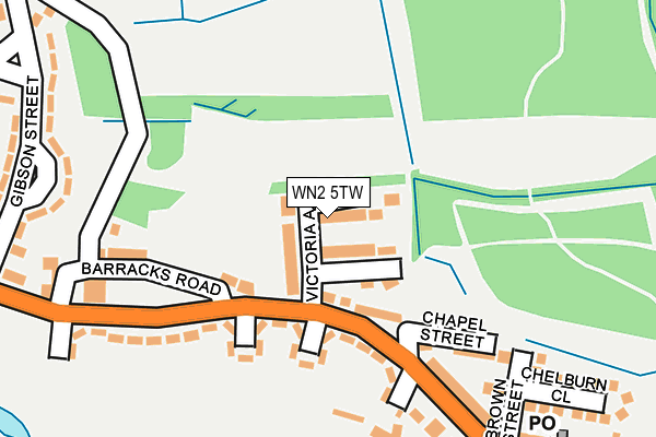 WN2 5TW map - OS OpenMap – Local (Ordnance Survey)