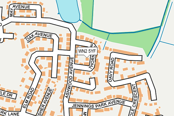 WN2 5YF map - OS OpenMap – Local (Ordnance Survey)