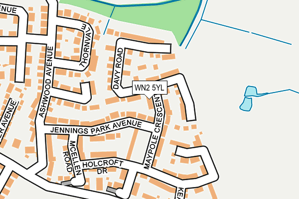 WN2 5YL map - OS OpenMap – Local (Ordnance Survey)