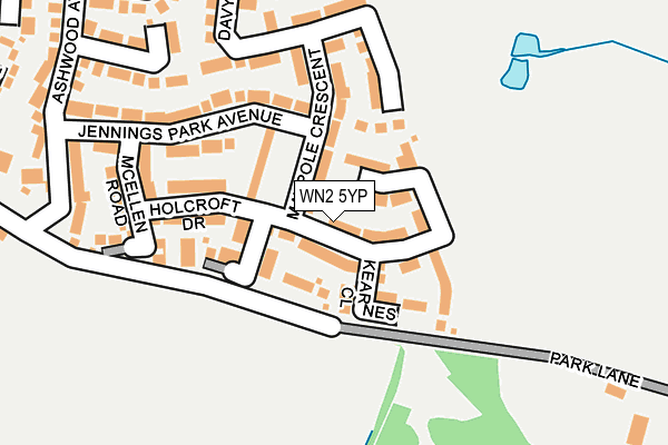 WN2 5YP map - OS OpenMap – Local (Ordnance Survey)