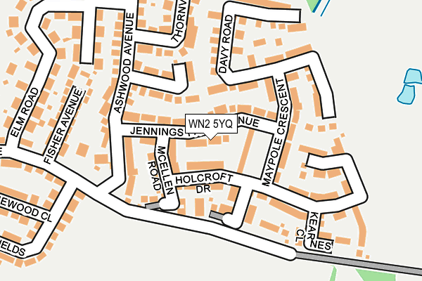 WN2 5YQ map - OS OpenMap – Local (Ordnance Survey)