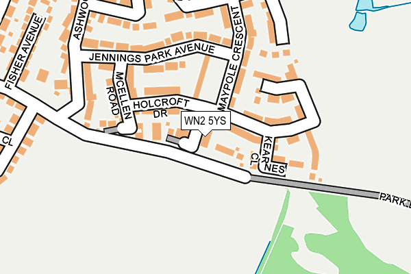 WN2 5YS map - OS OpenMap – Local (Ordnance Survey)