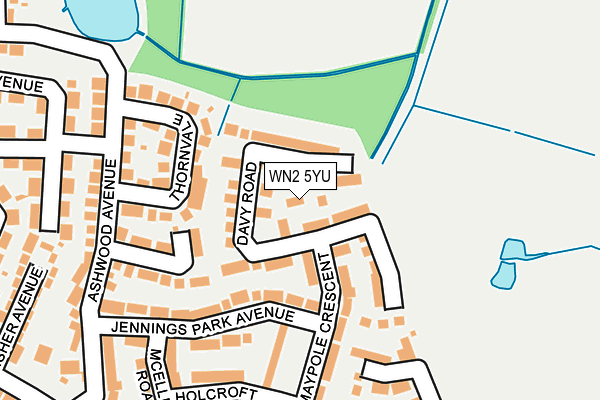 WN2 5YU map - OS OpenMap – Local (Ordnance Survey)