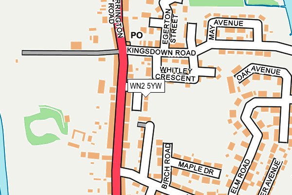 WN2 5YW map - OS OpenMap – Local (Ordnance Survey)