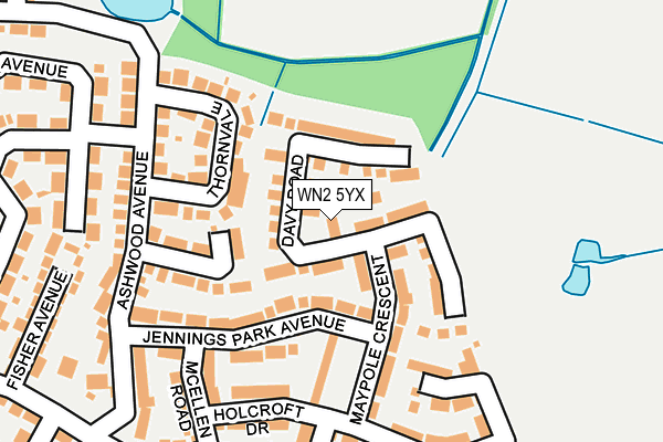 WN2 5YX map - OS OpenMap – Local (Ordnance Survey)