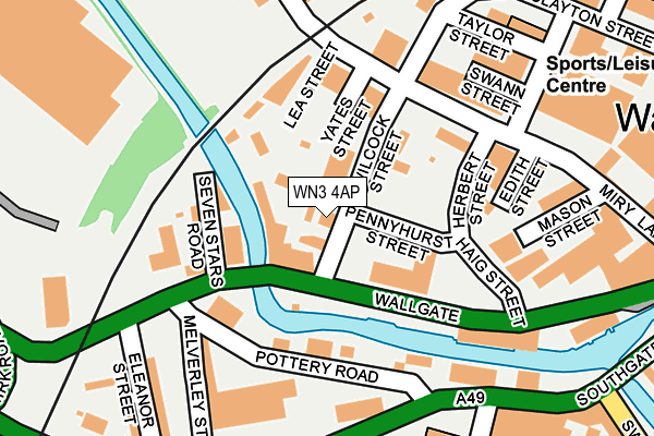 WN3 4AP map - OS OpenMap – Local (Ordnance Survey)