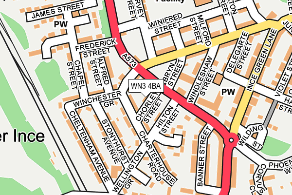 WN3 4BA map - OS OpenMap – Local (Ordnance Survey)