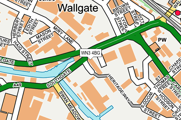 WN3 4BG map - OS OpenMap – Local (Ordnance Survey)