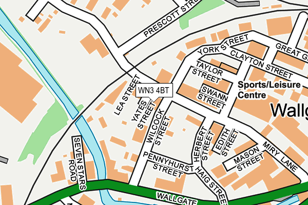 WN3 4BT map - OS OpenMap – Local (Ordnance Survey)