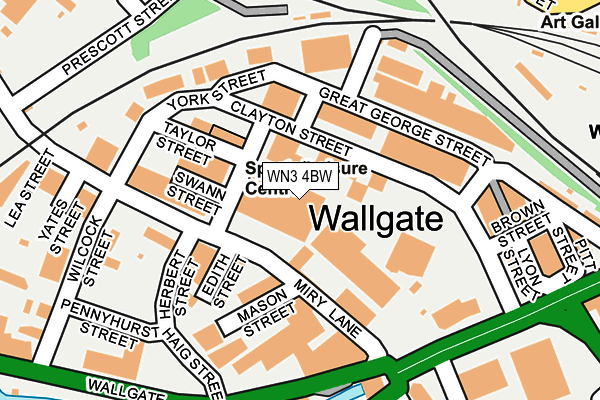 WN3 4BW map - OS OpenMap – Local (Ordnance Survey)