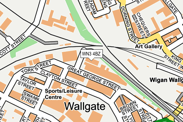 WN3 4BZ map - OS OpenMap – Local (Ordnance Survey)
