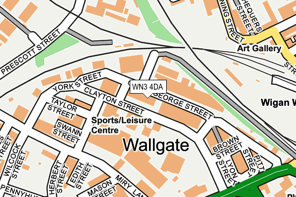 WN3 4DA map - OS OpenMap – Local (Ordnance Survey)