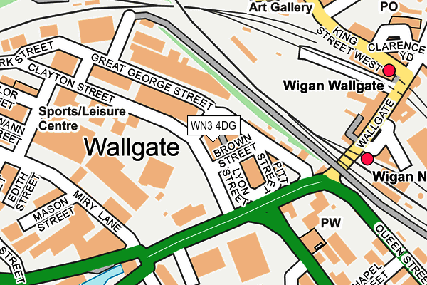 WN3 4DG map - OS OpenMap – Local (Ordnance Survey)