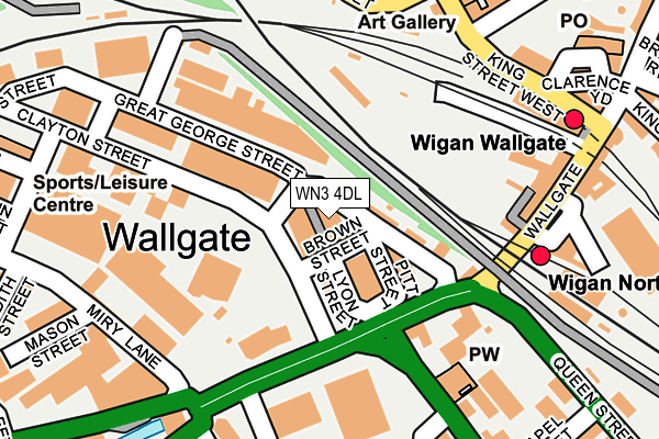 WN3 4DL map - OS OpenMap – Local (Ordnance Survey)