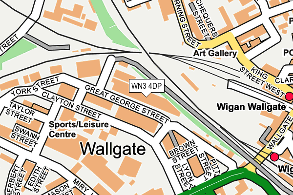 WN3 4DP map - OS OpenMap – Local (Ordnance Survey)