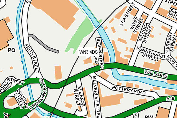 WN3 4DS map - OS OpenMap – Local (Ordnance Survey)