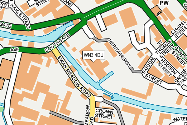 WN3 4DU map - OS OpenMap – Local (Ordnance Survey)