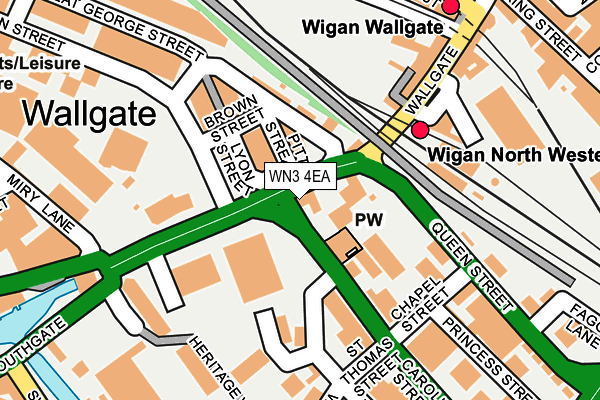 WN3 4EA map - OS OpenMap – Local (Ordnance Survey)