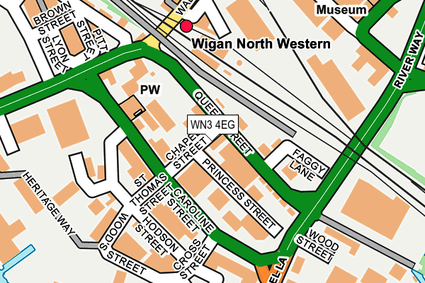 WN3 4EG map - OS OpenMap – Local (Ordnance Survey)