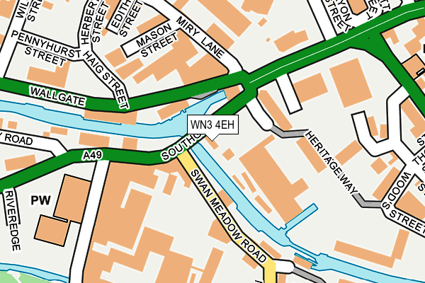 WN3 4EH map - OS OpenMap – Local (Ordnance Survey)