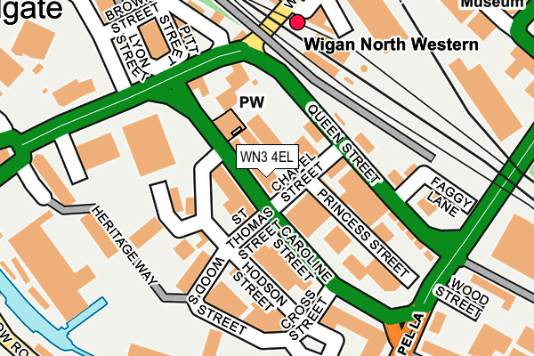 WN3 4EL map - OS OpenMap – Local (Ordnance Survey)