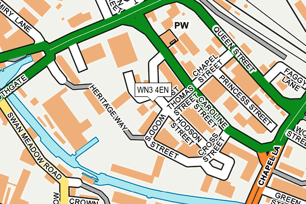 WN3 4EN map - OS OpenMap – Local (Ordnance Survey)